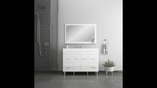 Alya Bath - Ripley 48 Inch Bathroom Vanity in White