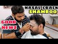 ASMR NASAL CRACKING, HEAD MASSAGE WITH NECK & EAR CRACKING BY INDIAN BARBER  SHAMBOO