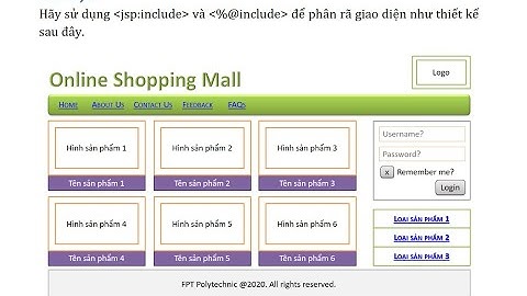 SOF3011 Lab4 Bai1 Sử dụng  jsp:include  và @include để phân rã giao diện