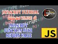 JavaScript Function Return Value tutorial in Telugu.