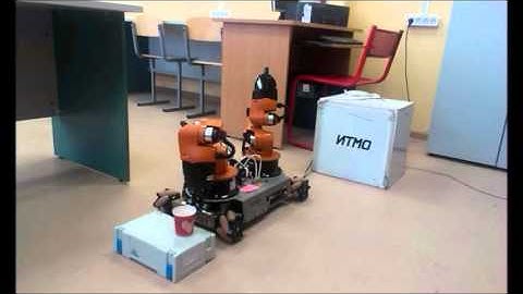 KUKA youBot  griping a cup