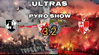 DELIJE vs GROBARI navijanje, bakljade! 173 večiti derbi Crvena zvezda Partizan 3-2