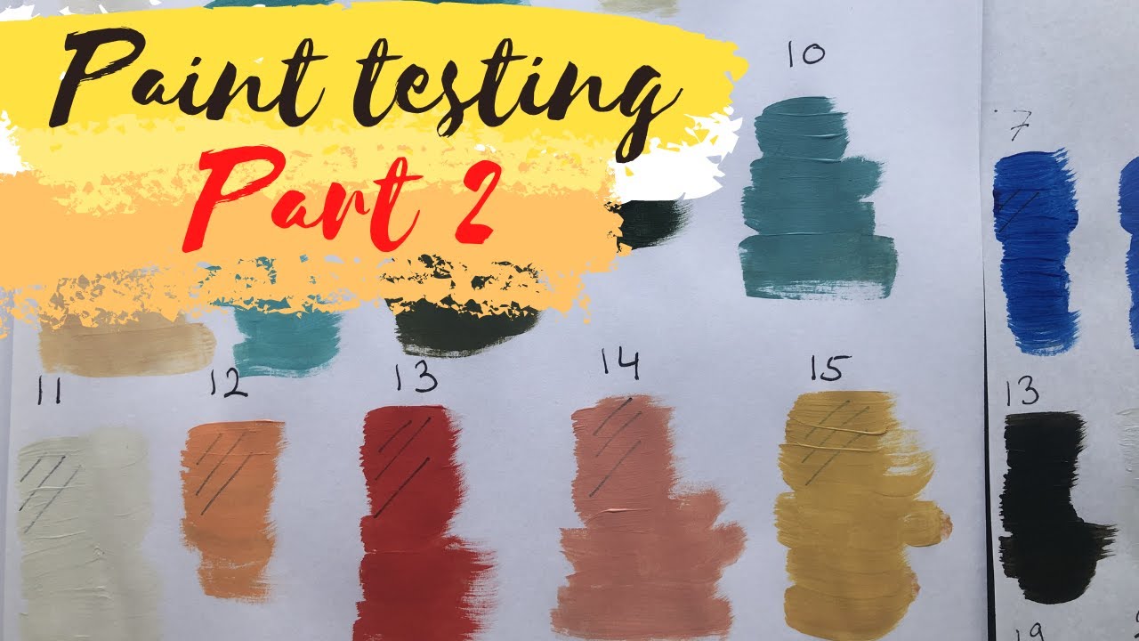 Paint by numbers Paint Part 2 Swatching the paint YouTube