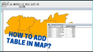Easy way to add table in a map in ArcView.