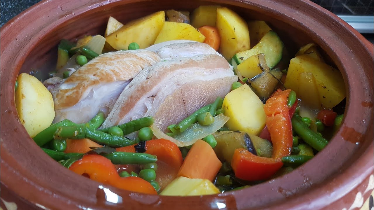 Гювеч с джолан и зеленчуци