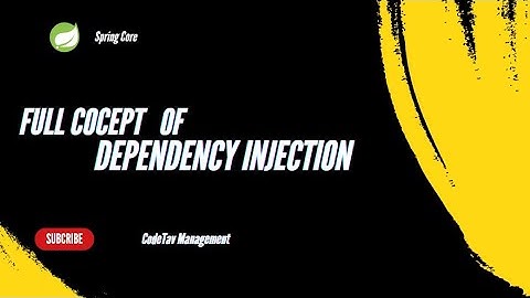 Dependency Injection full concept || Spring Core