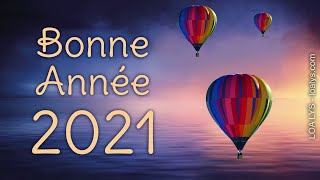 Bonne année 2021 - Carte virtuelle de vœux - santé bonheur joie