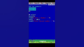#shorts write a program to add two number||turbo c||c++