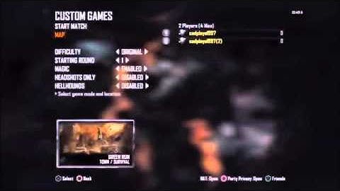 Black Ops 2 Zombies - NEW ONLINE - Start at Round 20! Insane Zombies Multiplayer Glitch