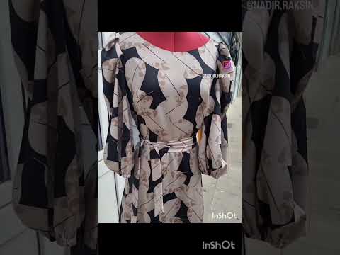 очень красивое платье из шолка с пышным рукавом#вечерние#moda #don#derzi#