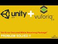 Add Vuforia 9.8 Engine in UNITY 2020