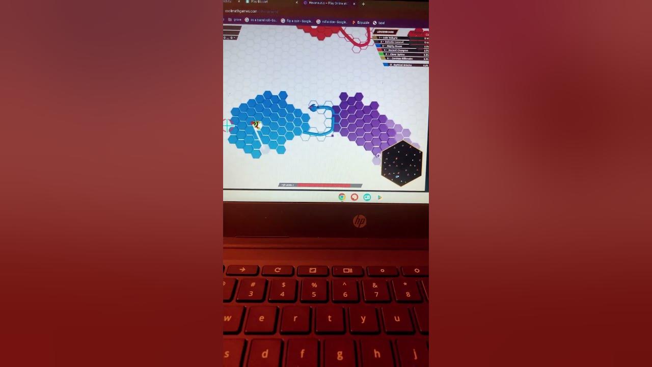 Day 18 of playing hexanaut.io on cool math games until I get 500 subs