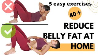 Five Easy Exercises To Reduce Belly Fat At Home For Women Over 40 No Crunches