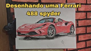 Como desenhar uma Ferrari 488 spyder