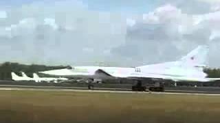 Supersonic Tupolev Tu22M3 Backfire Takes Off - Strategic Bomber