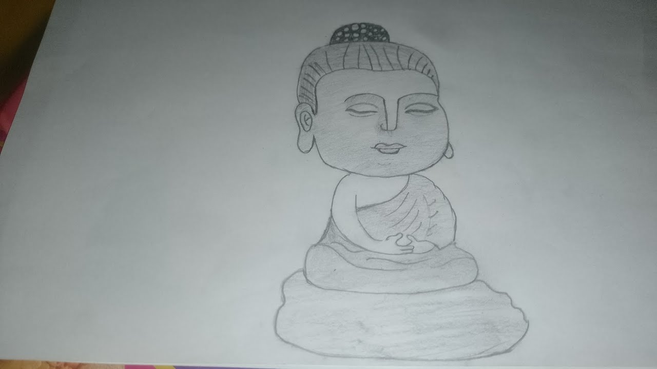 महात्म बुद्ध जी की आसान ड्राइंग|Mahatma Buddh drawing|drawing with Jatin 