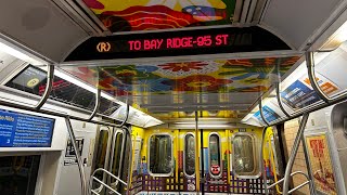 BMT Subway: R160B Alstom (R) Local Train Ride from Forest Hills71st Avenue to Bay Ridge95th Street