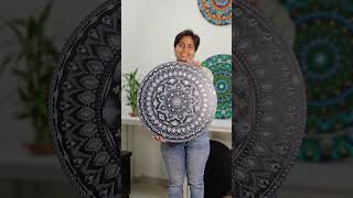 Black Mandala Art for Living Room Decor for Meditation wives mandala dotmandala mandalaart