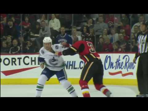 Darcy Hordichuk vs Brian McGrattan and Tanner Glas...