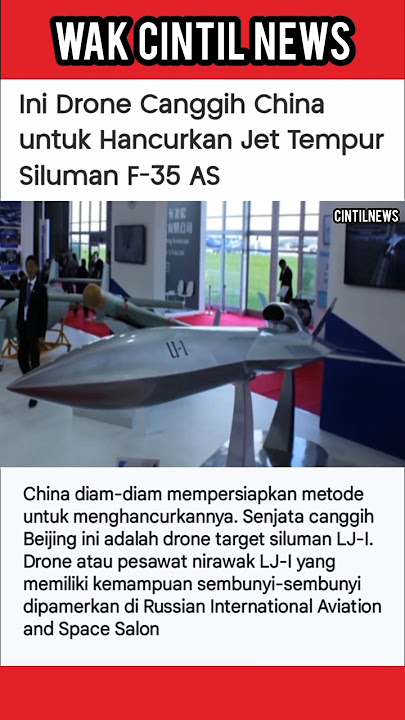 DRONE CANGGIH CHINA UNTUK HANCURKAN JET TEMPUR SILUMAN F-35 AS #shortsvideo
