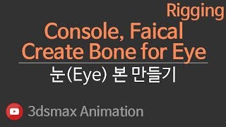 Information 3dsMax Rigging Console Facial 13 Create Bone for Eye Update
