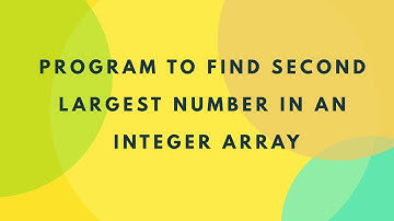 Java program to find second largest number in an integer array | (Hindi)