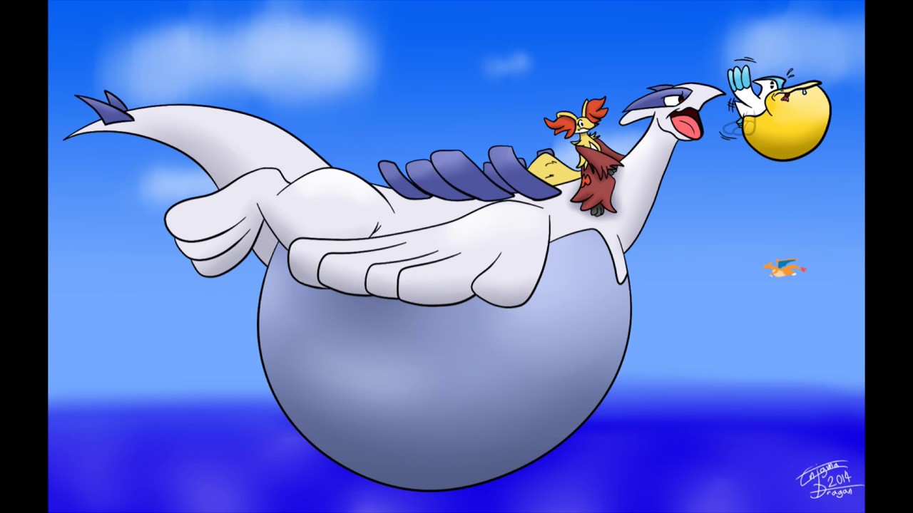 fat, lugia, pokemon, inflation, vore, water, air, hose, pop, balloon, belly...