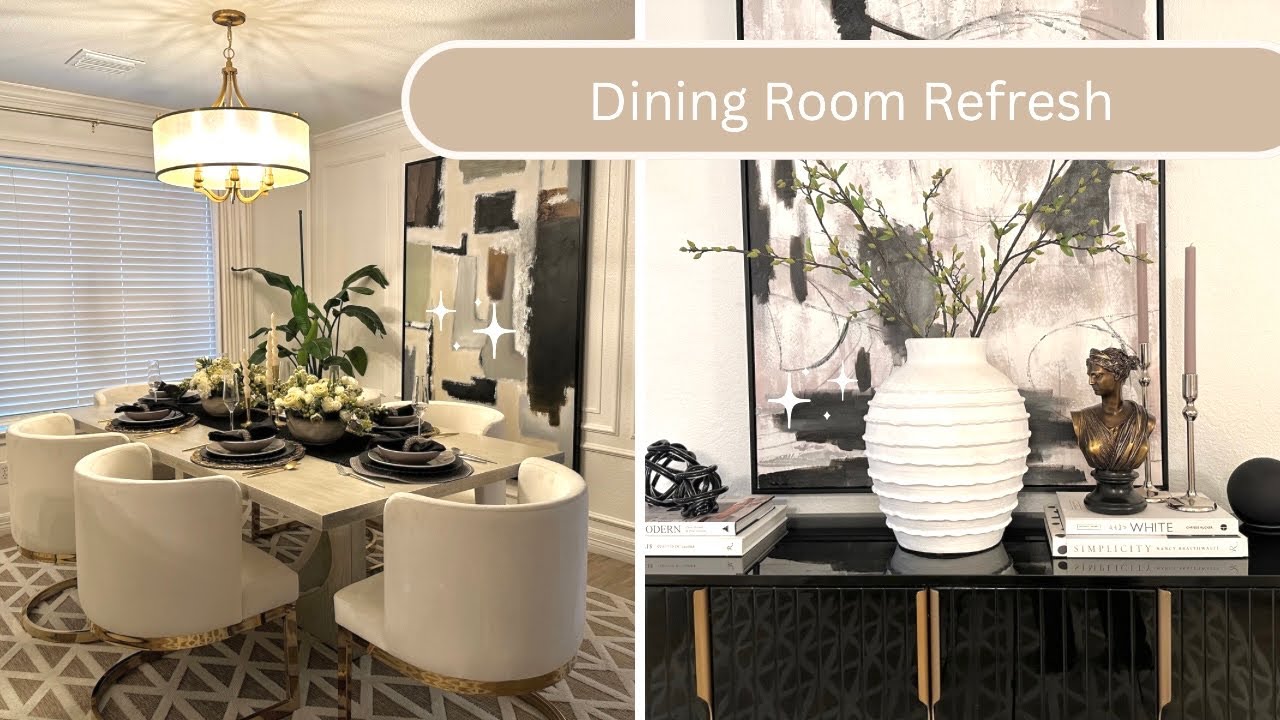 Dining Room Refresh||Spring Decorate with Me|| Spring Tablescape Ideas ...