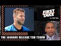 Stephen A. reacts to the Jaguars releasing Tim Tebow | First Take