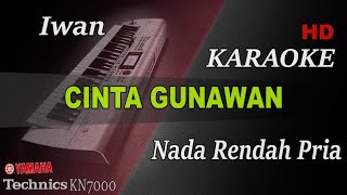 Video thumbnail of "CINTA GUNAWAN - IWAN ( NADA RENDAH PRIA ) || KARAOKE KN7000"