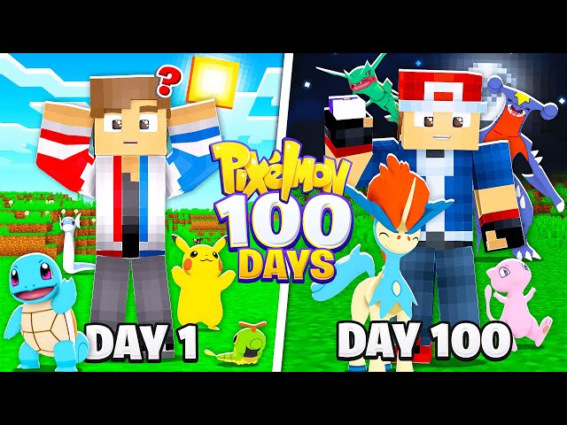I SPENT 100 DAYS IN FUSION PIXELMON (Minecraft Pokemon) 