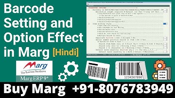 How to Setup Barcode Setting & All Option Effect in Marg software [Hindi] Buy & Demo Marg 8076783949