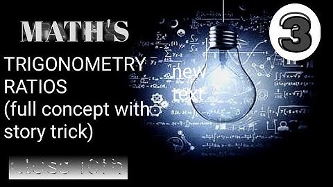 Trigonometric ratios: concept with formula story trick