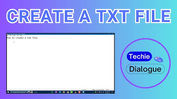 How to Create a TXT File