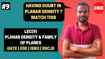 Material Science | How to find planar density & Family of Planes | Aditya Thakur | GATE | ESE | ISRO