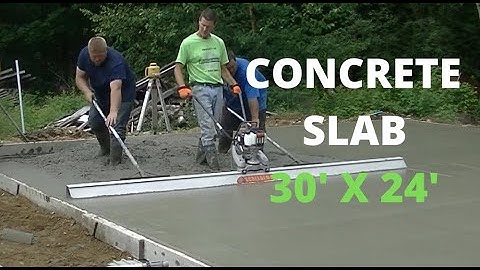 Pouring A Concrete Slab For A New Garage (30