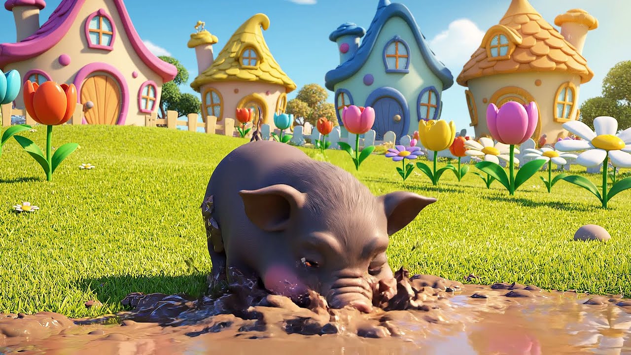 El Cerdito Diminuto de Minecraft se Quedó | Canciones Infantiles y Rimas para Niños