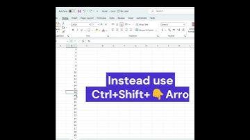 Excel Shortcuts: Mastering Ctrl+Shift+Arrow Keys for Faster Data Navigation!