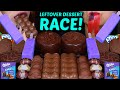 Asmr leftover dessert race bubbly chocolate mousse cake purple ice cream milka oreo kinder eggs