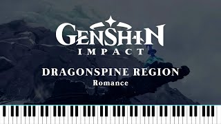 Video thumbnail of "｢Dragonspine - Romance｣ Genshin Impact 1.2 OST / Synthesia Piano Cover [MIDI & Sheet Music]"