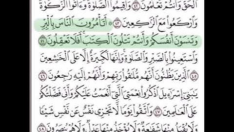 سورة البقرة الآيات من (٤٣-٤٨)...مكرره{١٠ مرات}