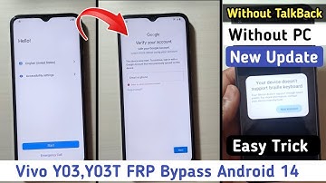 Vivo Y03/YO3T Frp Bypass Without Pc | Without TalkBack | Vivo Y03 Google Account Remove Android 14