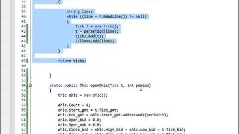 How convert market ticks to bar data with c and dotnet csharp Youtube