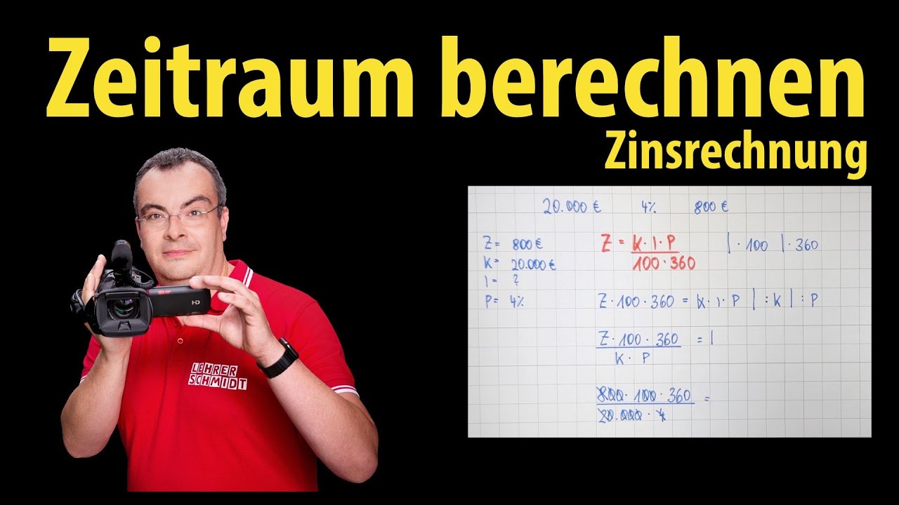 Zinsen berechnen - KIP-Formel - Formel für Zinsmonate | Lehrerschmidt