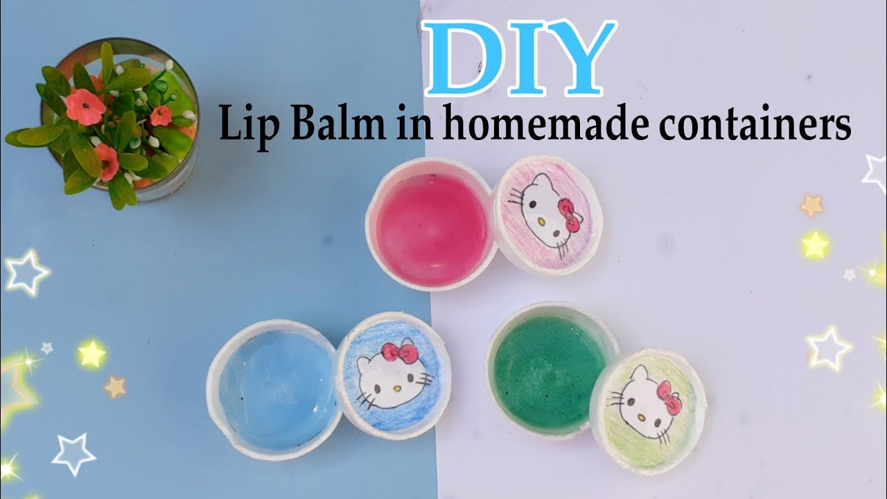 how to make lip bam at home for kids without lipstick, homemade lip bam