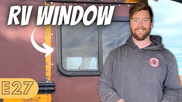 INSTALLING OUR WINDOW // SCHOOL BUS CONVERSION // EPISODE 27