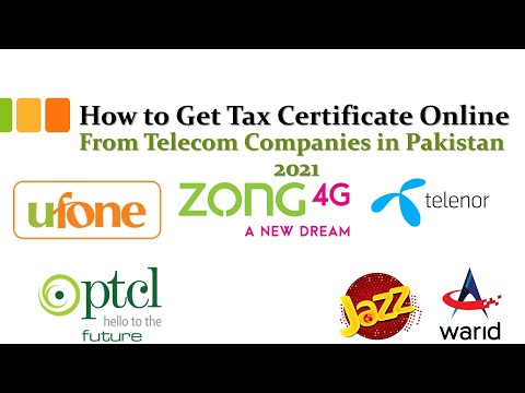 How to Get Tax Certificate Online From Telecom Companies in Pakistan 2021 | Soft Dot Com