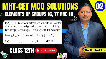 Electronic configuration MHT-CET 2024 Questions | Chemistry Solutions | Sovind Sir