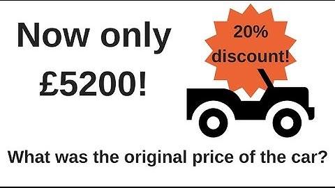 How to work out a reverse percentage - GCSE maths question 4