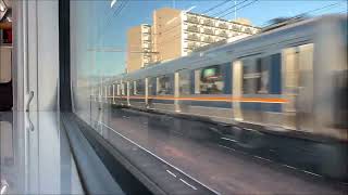 座席車窓動画　JR神戸線 新快速　尼崎→神戸 225系